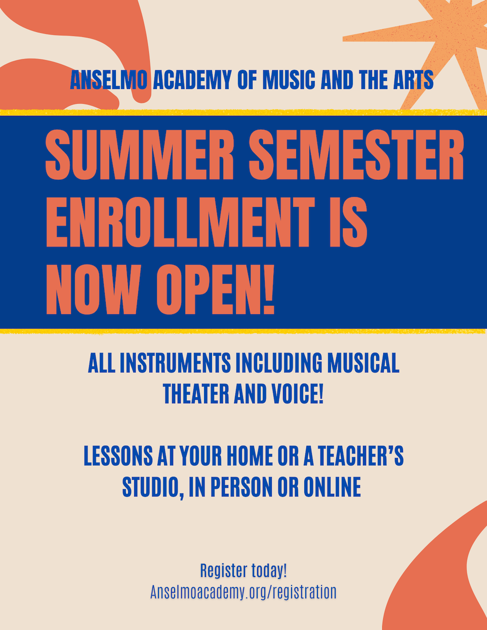 Cream Brown Retro Music Flyer Portrait