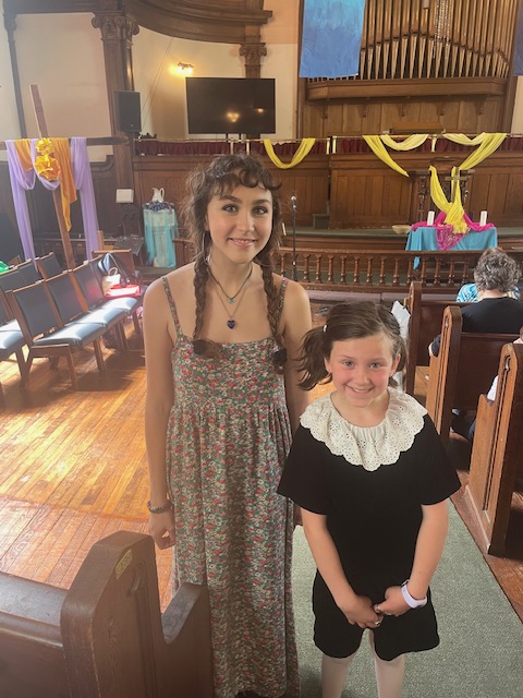 Girls in church