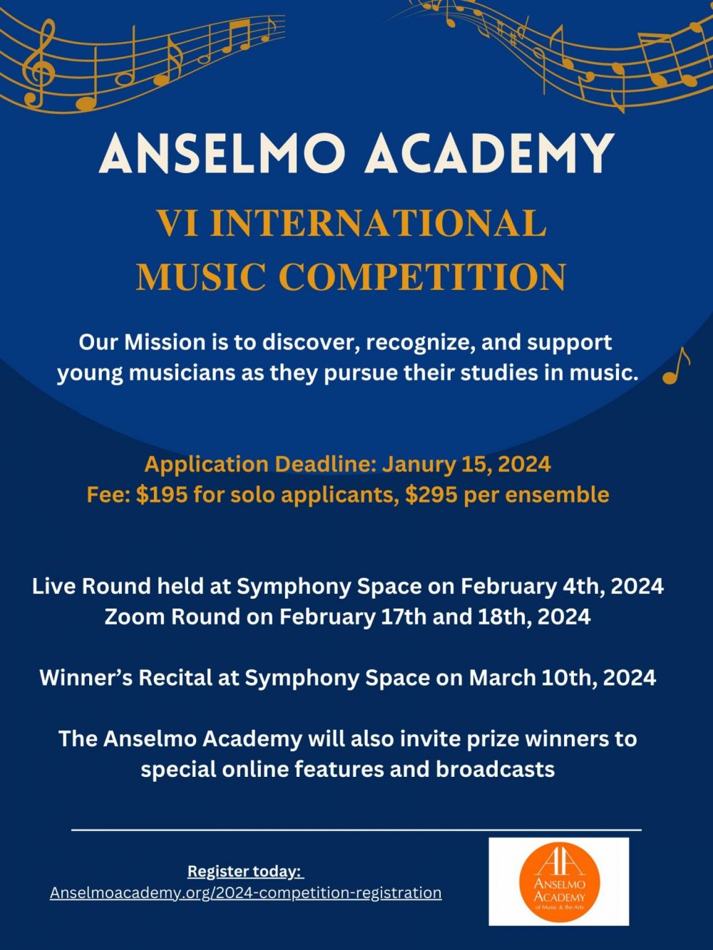 Anselmo academy music competition