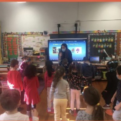 Classroom activity with teacher