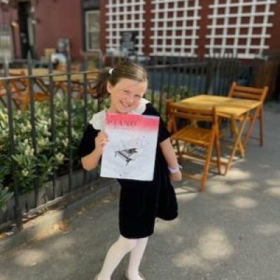 Girl and piano book